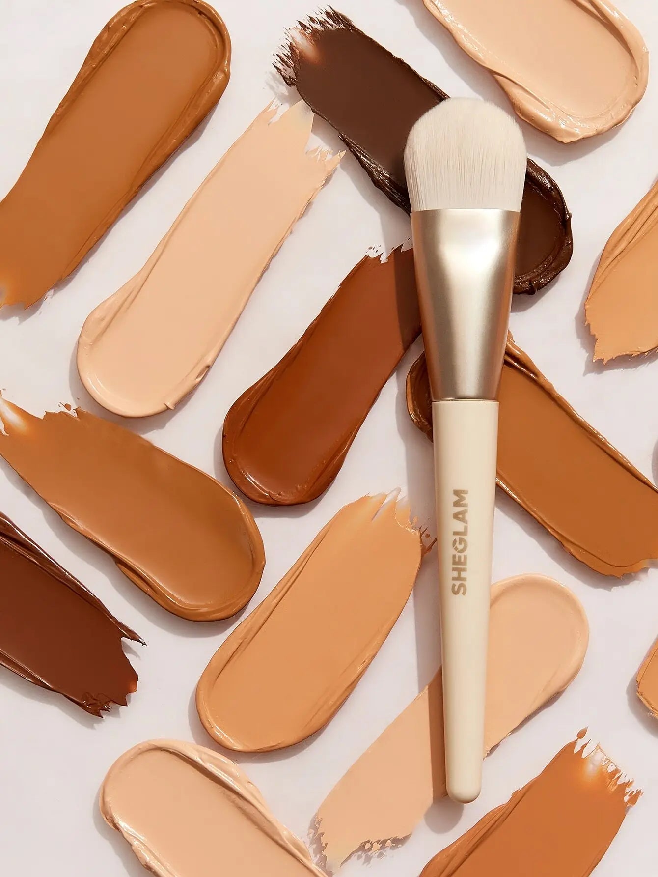 SHEGLAM Foundation Brush Synthetic Dense Soft Bristles Founsation Brush Professional Makeup Brush Liquid Cream Balm Blending Fac
