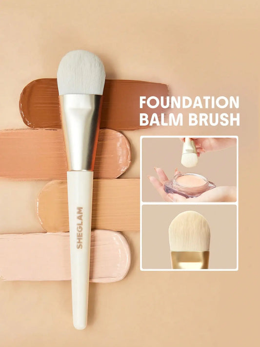 SHEGLAM Foundation Brush Synthetic Dense Soft Bristles Founsation Brush Professional Makeup Brush Liquid Cream Balm Blending Fac